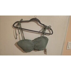 Y2K Hollister Swim Bikini Top Size Medium New Coastal Beachy Resort Cruise Vaca
